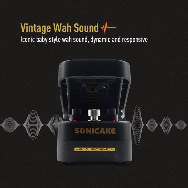 Alt view image 4 of 7 - Active Volume & Wah Pedal, Mini 2 in 1 Combo Electric Guitar Effect Pedal with Wah Wah Active Volume Control 5.85"L x 2.58"W x 2.4"H - VolWah