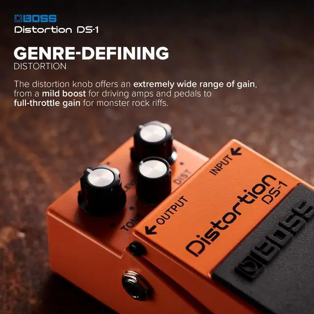 Alt view image 3 of 7 - DS-1 Distortion | Compact Distortion Pedal | The Benchmark in Guitar Distortion | Hard-edged Attack & Smooth Sustain | Wide Tone Range