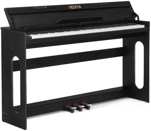 Main image of Digital Piano Keyboard 88 key,Semi-Weighted Electric Piano,Wooden Desk Full Size Upright Electric Piano, Acoustic Piano for Beginners,Triple Pedal,USB-MIDI Compatibility (Black)