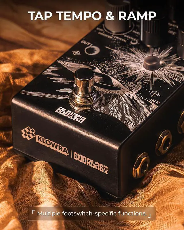 Alt view image 3 of 7 - Everlast Delay Guitar Pedal for Electric Guitar - Ramp,9 Stereo Delay Types, Tap Tempo, True Bypass, Analog Dry Through, support Expression Pedal&TS/TRS footswitch