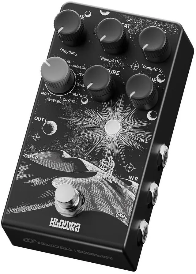 Main image of Everlast Delay Guitar Pedal for Electric Guitar - Ramp,9 Stereo Delay Types, Tap Tempo, True Bypass, Analog Dry Through, support Expression Pedal&TS/TRS footswitch