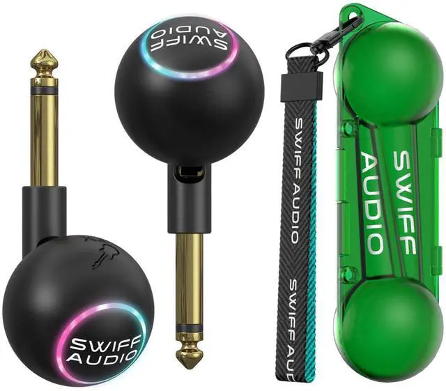 Main image of WT09 Wireless Guitar System - 2.4GHz Guitar Transmitter Receiver with Smart Auto Pairing During 6 Channels, <4ms Latency, 100ft Range, High-Impedance Engine, RGB Indicator & Case