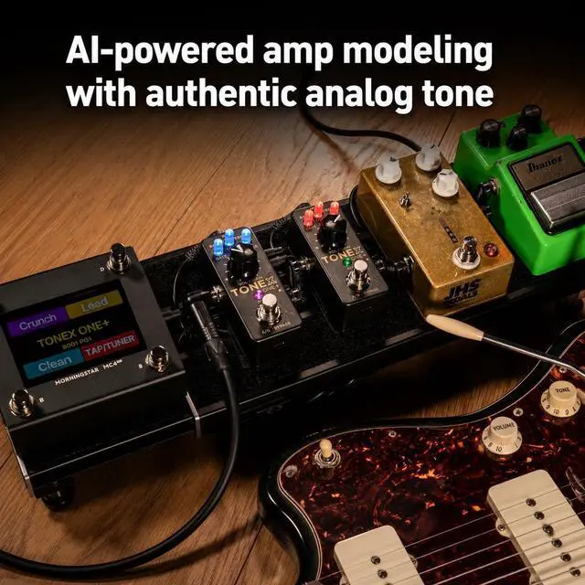 Alt view image 4 of 7 - TONEX ONE+ AI Guitar Amp & Effects Pedal with Bluetooth Wireless Editing, MIDI Control, USB Audio Interface, 60,000+ Tone Models, Compact Amp Simulator Cab & Stompbox Modeler