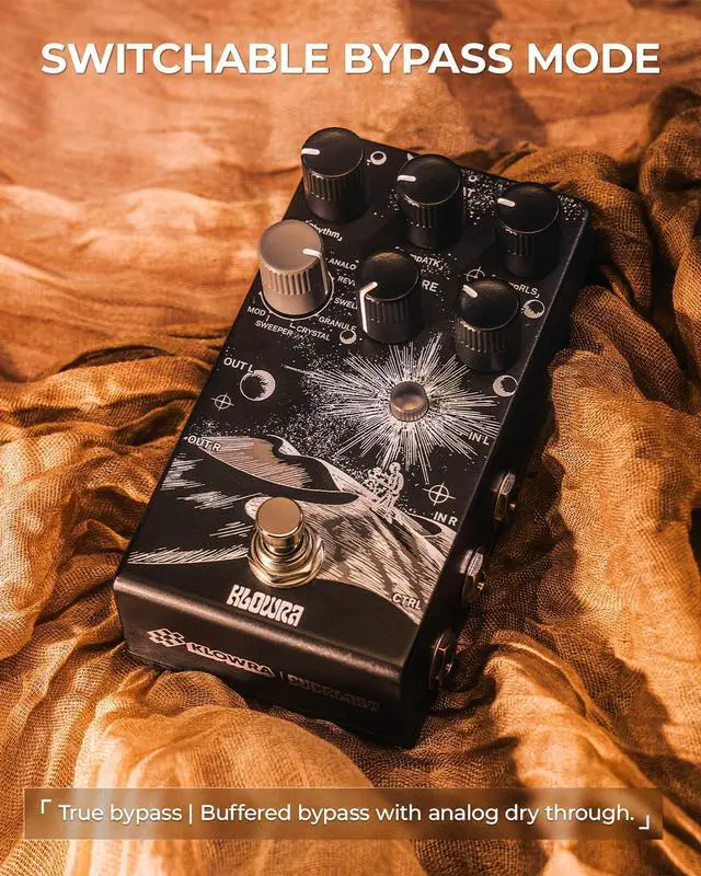 Alt view image 6 of 7 - Everlast Delay Guitar Pedal for Electric Guitar - Ramp,9 Stereo Delay Types, Tap Tempo, True Bypass, Analog Dry Through, support Expression Pedal&TS/TRS footswitch