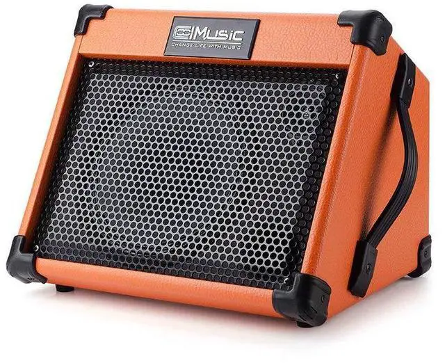 Alt view image 2 of 7 - Acoustic Guitar Amplifier, 20 Watt Bluetooth Amp for Guitar Acoustic with Reverb Chorus Effect, 3 Band EQIncluding Microphone and Audio Cable