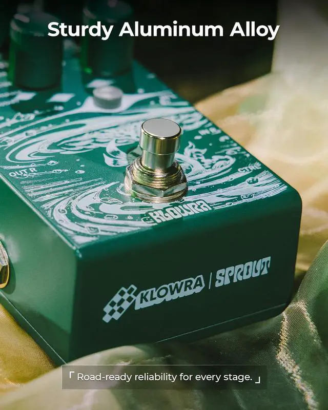 Alt view image 7 of 7 - Sprout Modulation Guitar Effects Pedal with 9 modes | True Stereo,Rotary,Chorus,Flanger,Analog Dry Through,True Bypass, Tap Tempo,Presets