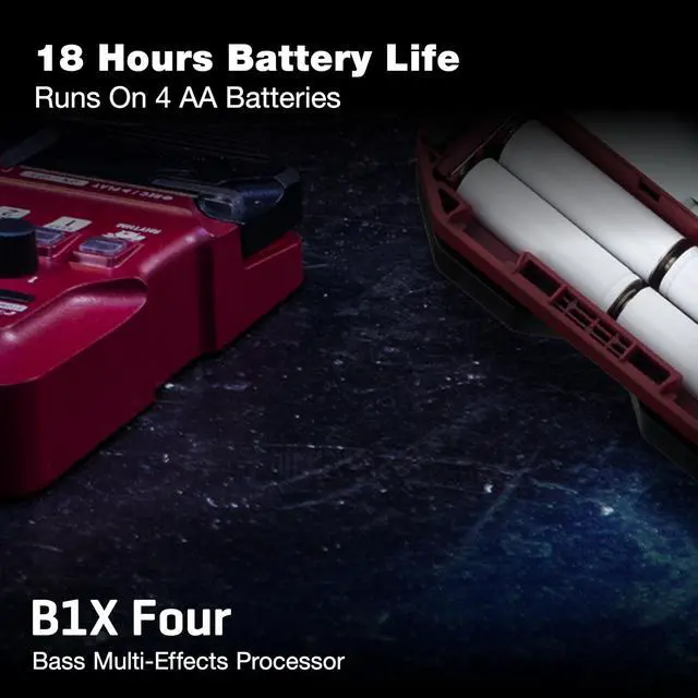 Alt view image 4 of 7 - B1X FOUR Bass Multi-Effects Processor with Expression Pedal, 70+ Built-in Effects, Amp Modeling, Looper, Rhythm Section, Tuner, Battery Powered