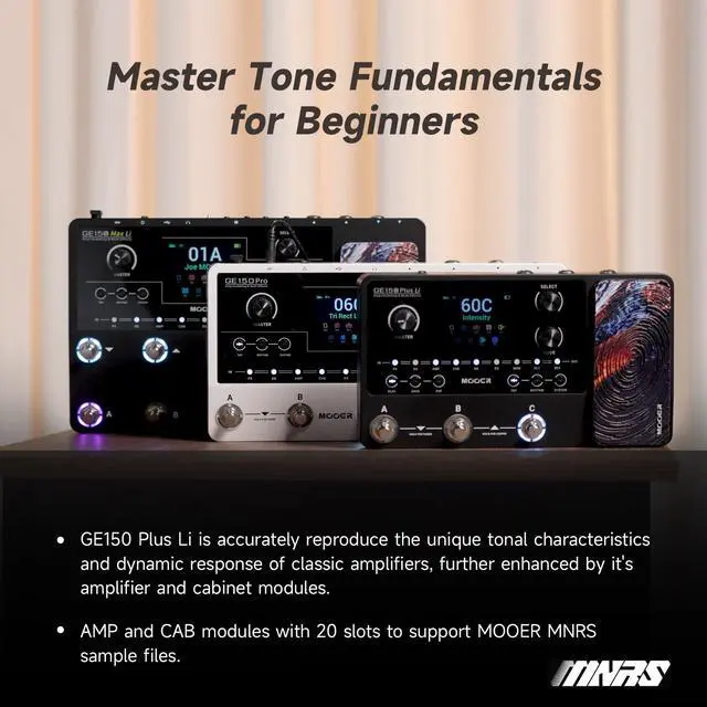 Alt view image 7 of 7 - GE150 Plus Li Portable Multi Effects Pedal Battery-Powered Looper Three Footswitches Drum Machine with Expression, IR Loader, Preamp Pedal for Guitar and Bass
