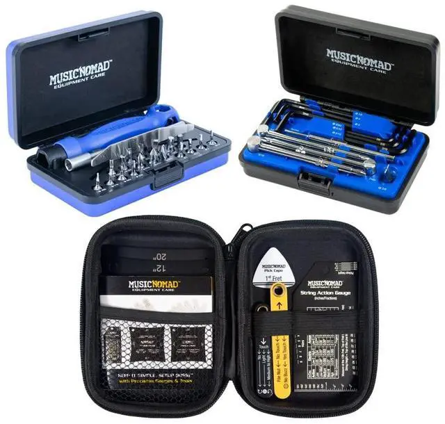 Main image of KEEP IT SIMPLE, SETUP (KISS) Starter Kit Bundle - 6 pc. Gauge Set, 26 pc. Guitar Tech Tool Set, 11 pc. Truss Rod Wrench Set (MN609)