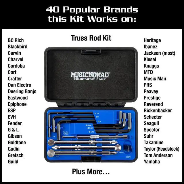 Alt view image 3 of 7 - KEEP IT SIMPLE, SETUP (KISS) Starter Kit Bundle - 6 pc. Gauge Set, 26 pc. Guitar Tech Tool Set, 11 pc. Truss Rod Wrench Set (MN609)