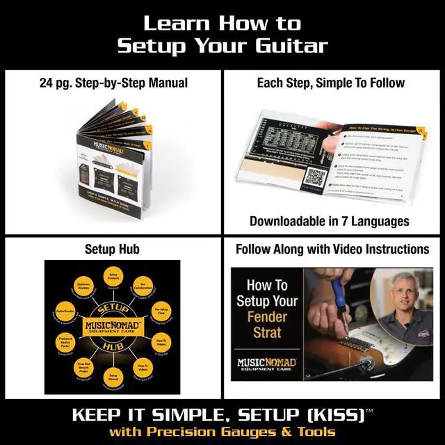 Alt view image 6 of 7 - KEEP IT SIMPLE, SETUP (KISS) Starter Kit Bundle - 6 pc. Gauge Set, 26 pc. Guitar Tech Tool Set, 11 pc. Truss Rod Wrench Set (MN609)