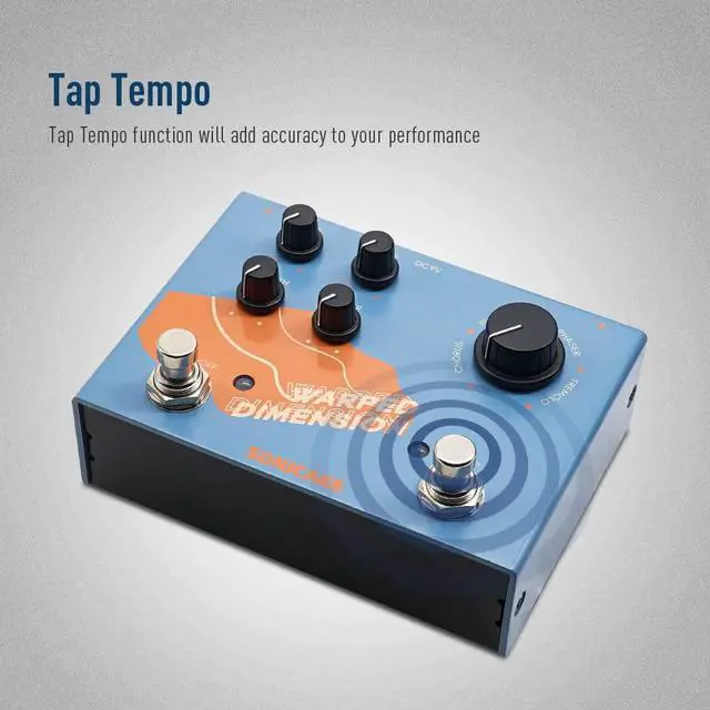Alt view image 4 of 7 - Modulation Guitar Effects Pedal 4 Mode of Chorus, Flanger, Phaser & Tremolo Digital Warped Dimension