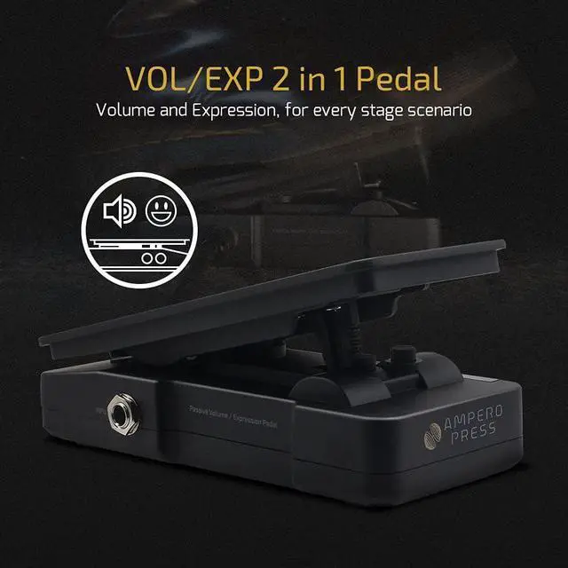 Alt view image 2 of 7 - Volume Expression 2 in 1 Guitar Effects Pedal Passive EXP Ampero Press Guitar Pedal(Included 1 PCS Additional 15 CM TS Cable)