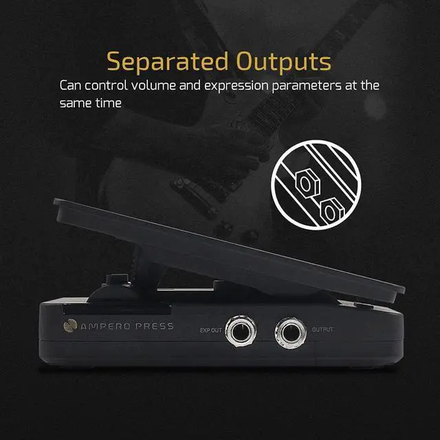Alt view image 3 of 7 - Volume Expression 2 in 1 Guitar Effects Pedal Passive EXP Ampero Press Guitar Pedal(Included 1 PCS Additional 15 CM TS Cable)