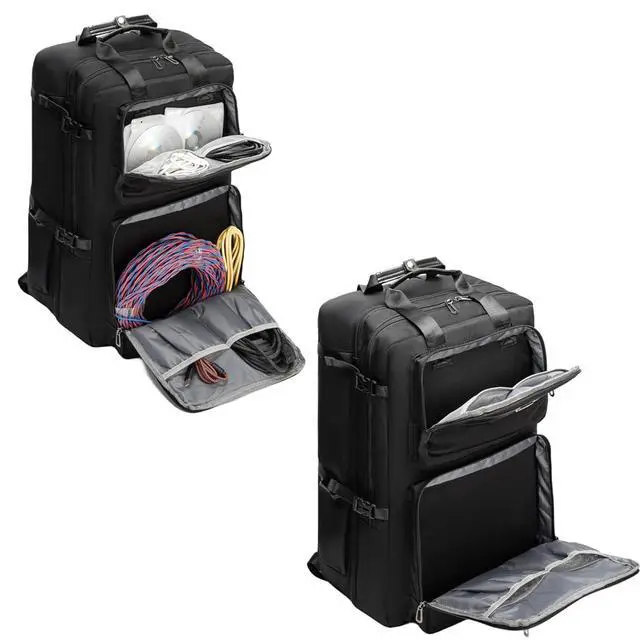 Alt view image 6 of 6 - DJ Backpack for Club Gigs, DJ Mixer Case Compatible with Pioneer DJ DDJ-REV1, DJ Controller, Novation Launchkey 37 Key Keyboard and More Equipment