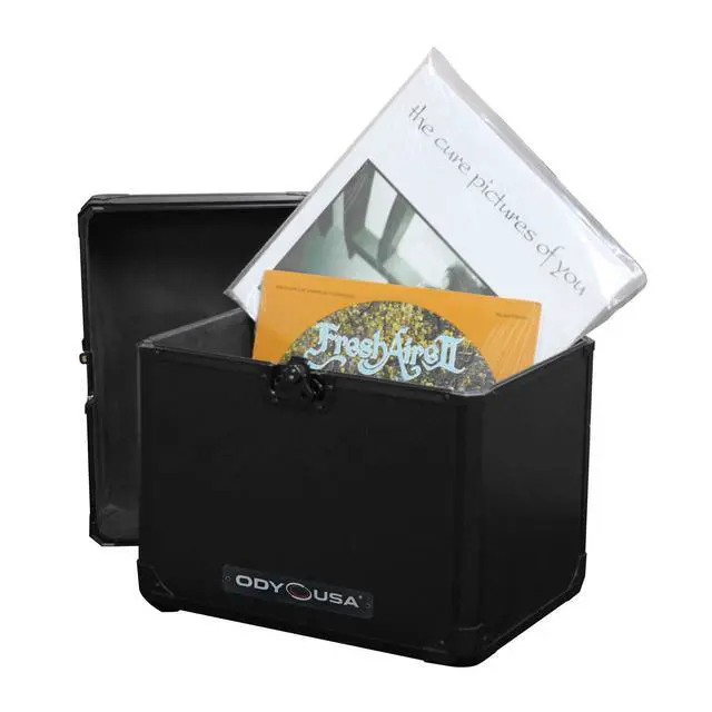 Alt view image 2 of 5 - Black KROM Record/Utility Case for 70 12" Vinyl Records & LPs