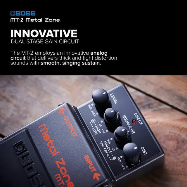 Alt view image 3 of 7 - MT-2 Metal Zone Distortion Guitar Pedal