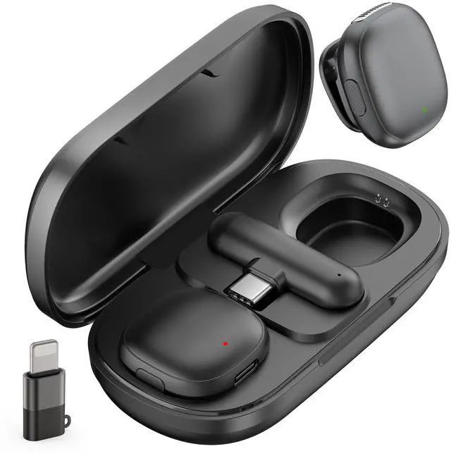Main image of Mini Wireless Lavalier Microphone USB C for iPhone 17/16/15, Android | Ai Noise Cancelling Clip on Lapel Mic, 35 Hour Charging Case, 328Ft Transimission for Video Recording Vlog Tiktok YouTube