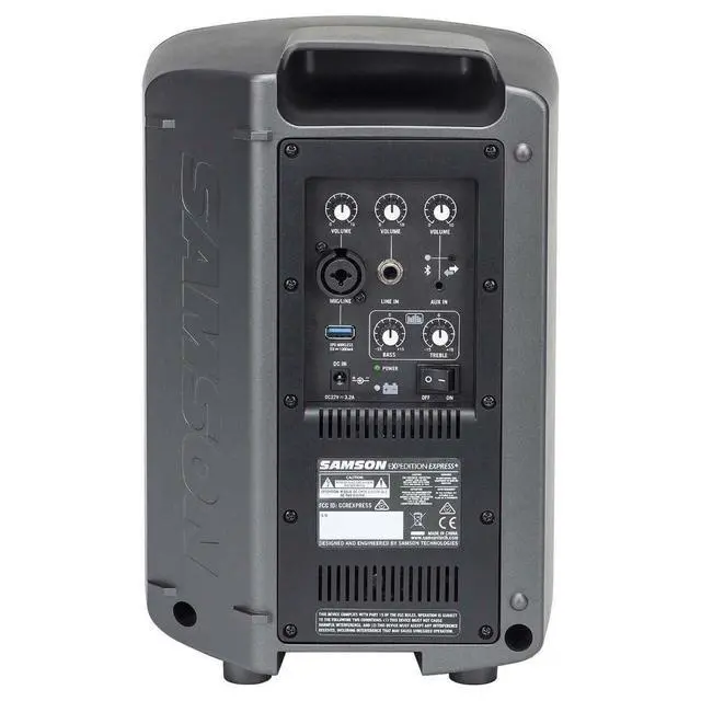 Alt view image 5 of 7 - Expedition Express Plus 75W Rechargeable Bluetooth Pa Speaker | 75W Peak, Rechargeable Battery Up to 20 Hrs, 3-Channel Mixer, Includes Wired Handheld Mic
