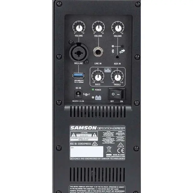 Alt view image 6 of 7 - Expedition Express Plus 75W Rechargeable Bluetooth Pa Speaker | 75W Peak, Rechargeable Battery Up to 20 Hrs, 3-Channel Mixer, Includes Wired Handheld Mic