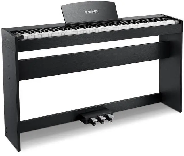 Main image of DDP-50 Weighted Digital Piano 88 key Keyboard for Beginner, Full Size Electric Piano Keyboard with Furniture Stand and 3 Pedal Unit