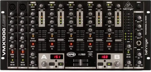 Main image of Pro Mixer VMX1000USB Professional 7-Channel Rack-Mount DJ Mixer with USB/Audio Interface, black
