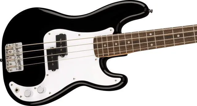 Alt view image 5 of 7 - Squier Mini Precision Bass, Black, Laurel Fingerboard | 3/4 size beginner bass guitar, ideal for kids and small players, laurel fingerboard, lightweight short scale neck