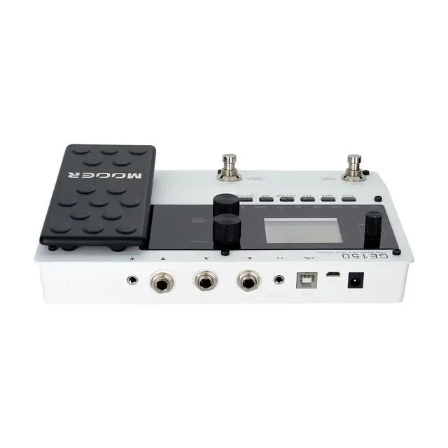 Alt view image 3 of 6 - GE150 White Guitar Multi Effects with Metal Shell Desktop Jamming Tool Floor Guitar Processor for Practice, Live Show, Studio Recording