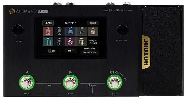 Main image of Ampero One MP-80 Guitar Bass Amp Modeling IR Cabinets Simulation Multi Language Multi-Effects with Expression Pedal Stereo OTG USB Audio Interface