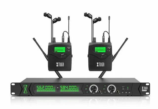 Main image of RW2090 Wireless in Ear Monitor,2 Bodypack IEM System(550-599mhz) | In Ear Monitor System,Mono IEM Monitoring with 2*100 Frequencies,230ft(70m) Operation for Stage Performance,Studio and Band