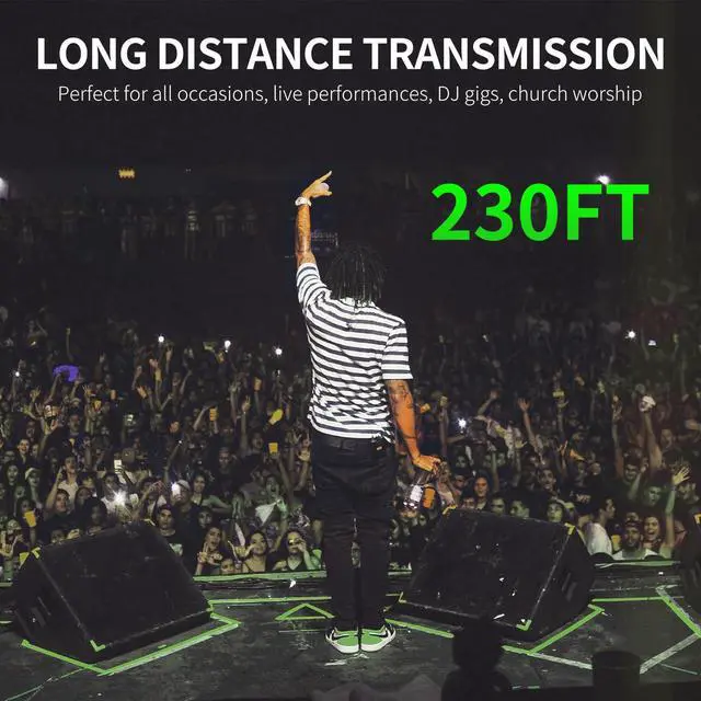 Alt view image 4 of 7 - RW2090 Wireless in Ear Monitor,4 Bodypack IEM System(550-599mhz) | In Ear Monitor System,Mono IEM Monitoring with 2*100 Frequencies,230ft(70m) Operation for Stage Performance,Studio and Band