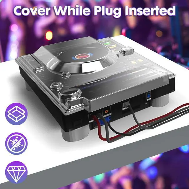 Alt view image 3 of 6 - 2-Pack Polycarbonate Cover for Pioneer DJ CDJ-3000, Hard Shell DJ Equipment Protective PC Pets-Scratch Proof Shield Lid Cover Protector for Travel