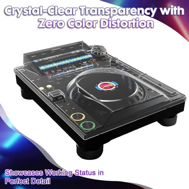 Alt view image 5 of 6 - 2-Pack Polycarbonate Cover for Pioneer DJ CDJ-3000, Hard Shell DJ Equipment Protective PC Pets-Scratch Proof Shield Lid Cover Protector for Travel