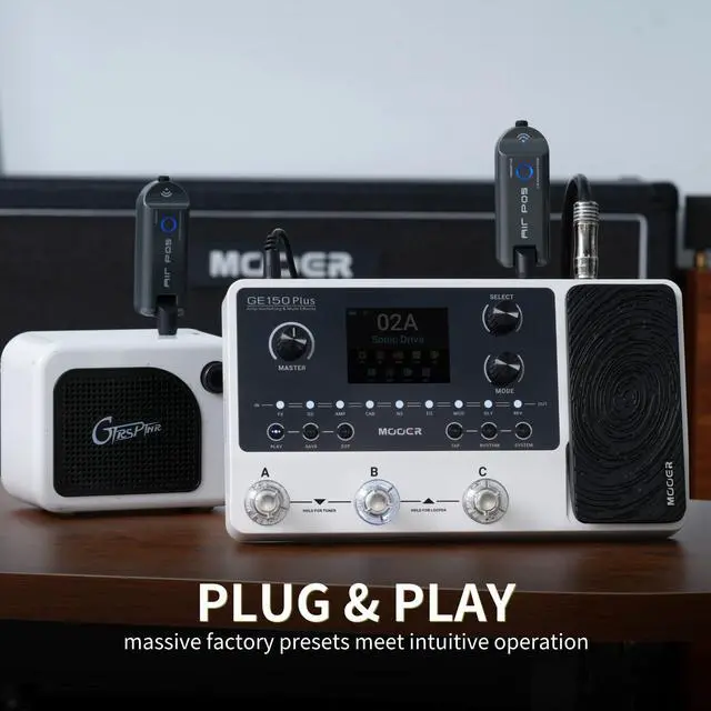 Alt view image 3 of 7 - GE150 Plus Compact Guitar Multi Effects Processor, 3rd Party IR Loader, NAM & MNRS Support, Reverb & Delay with Spill-over, 3-Footswitch, Looper & Drum Machine, Tap Tempo, Expression Pedal