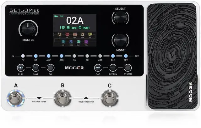 Main image of GE150 Plus Compact Guitar Multi Effects Processor, 3rd Party IR Loader, NAM & MNRS Support, Reverb & Delay with Spill-over, 3-Footswitch, Looper & Drum Machine, Tap Tempo, Expression Pedal