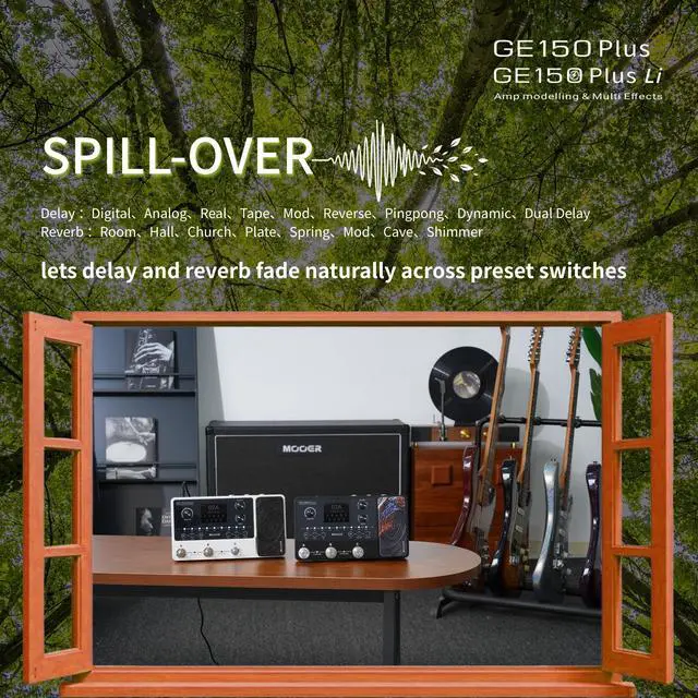 Alt view image 2 of 7 - GE150 Plus Compact Guitar Multi Effects Processor, 3rd Party IR Loader, NAM & MNRS Support, Reverb & Delay with Spill-over, 3-Footswitch, Looper & Drum Machine, Tap Tempo, Expression Pedal