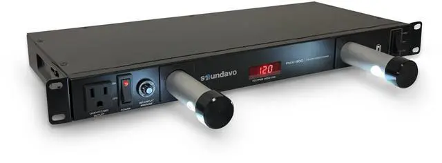 Main image of PMX-900 Rack-mount 1U Power Conditioner/Surge Protection - Noise Filtering with 2 Front-panel Pull-out LED Lights & LED Voltage Monitor Display (No Sequencer Function)