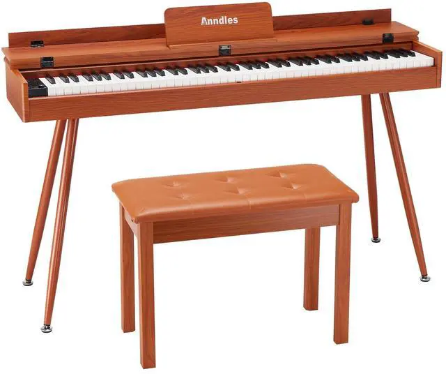Main image of Electric Piano 88 Keys Digital Piano Weighted for Beginner Keyboard Piano Include Piano Bench Power Adapter Three Pedal Manual User (Wood Color)