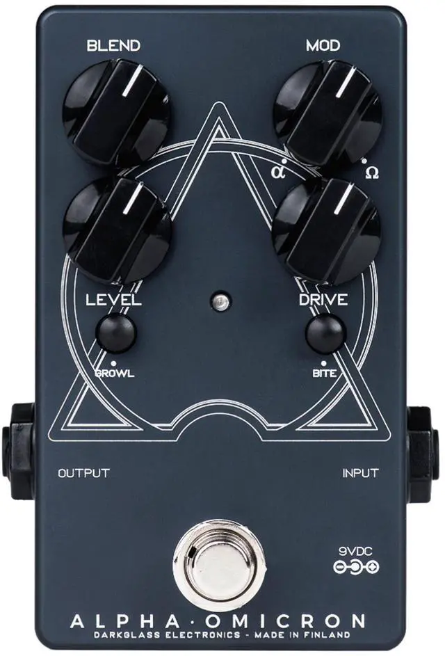 Main image of Darkglass Alpha Omicron Bass Preamp/OD Pedal w/Dual Distortion Modes | Dual Alpha and Omega Distortion Engines, Blend Mixes Clean and Wet, Drive and Level, Bite and Growl Switches, 9V DC, 250g