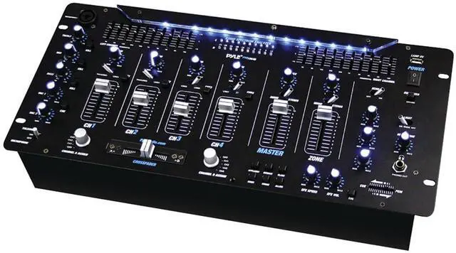 Main image of 6 Channel Mixer, Bluetooth DJ Controller, Stereo Mixer, Professional Sound System, LED Illumination, Mixer Digital Audio, Digital Mixing System, Speed Control, 5U Rack Mount System (PYD1964B)