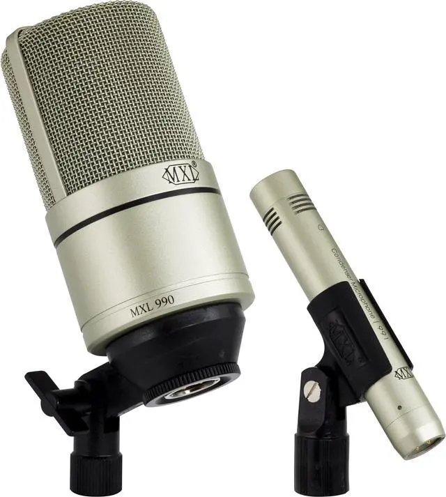 Alt view image 2 of 6 - 990/991 Large and Small Diaphragm Condenser Microphone Bundle Project/Home Studio Recording | XLR | Cardiod (Champagne)