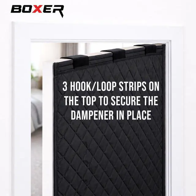 Alt view image 2 of 7 - Tools Door Sound Dampening Blanket Universal 80" x 35" - Easy Hanging - Diamond Stitching, Double Sided, Acoustic Treatment Blanket, Insulated, Sound Reducing