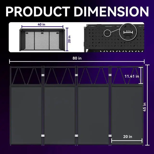 Alt view image 4 of 7 - DJ Facade Booth Portable DJ Booth Table, Folding 2-Tier Workstation Table with Cable Management Holes, Adjustable Leveling Feet, Black & White Scrim Panels for Wedding Party Events(Upgrade)