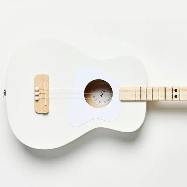 Alt view image 3 of 7 - Pro Acoustic kids Guitar 3-strings Ages 6+ Learning App and Lessons Included White