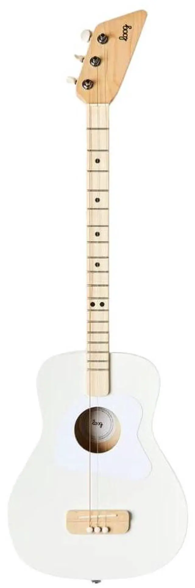 Alt view image 5 of 7 - Pro Acoustic kids Guitar 3-strings Ages 6+ Learning App and Lessons Included White
