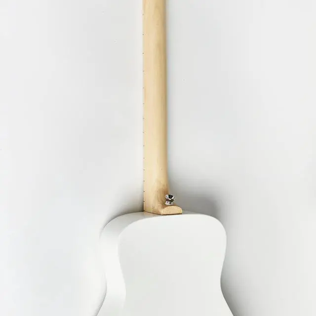 Alt view image 4 of 7 - Pro Acoustic kids Guitar 3-strings Ages 6+ Learning App and Lessons Included White