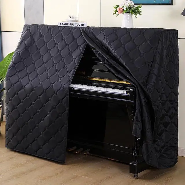 Alt view image 5 of 6 - Upright Piano Cover-Thick Cotton Lining, Waterproof, Dustproof, Sunscreen, Anti-collision-Protection of Piano Aging-Washable Piano Full Cover (Open The Curtains)