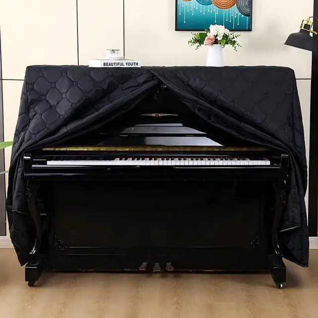 Alt view image 6 of 6 - Upright Piano Cover-Thick Cotton Lining, Waterproof, Dustproof, Sunscreen, Anti-collision-Protection of Piano Aging-Washable Piano Full Cover (Open The Curtains)
