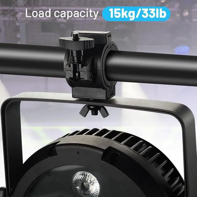 Alt view image 2 of 7 - Stage Light Clamp 10 Pack, 33lb Plastic DJ Truss Clamps for Stage | Truss Clamp for Stage Lights Studio Theater, 1" lighting O clamp Fit 3 Size Pipe Diameter: 25mm 38mm 50mm
