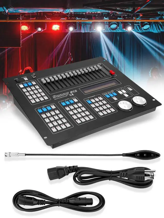 Main image of DMX512 Controller, 512 Channel DMX DJ Light Controller with LCD Display | DMX DJ Stage Lighting Console Board Ideal for Show, Party, KTV, Bar